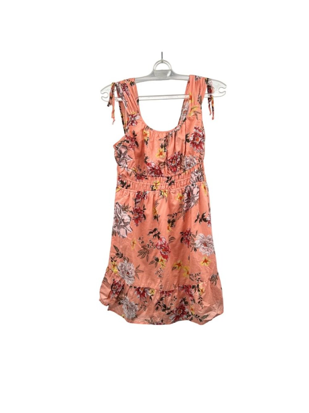 Maurices Womens Floral Sundress Sleeveless Coral/Multi Size Medium